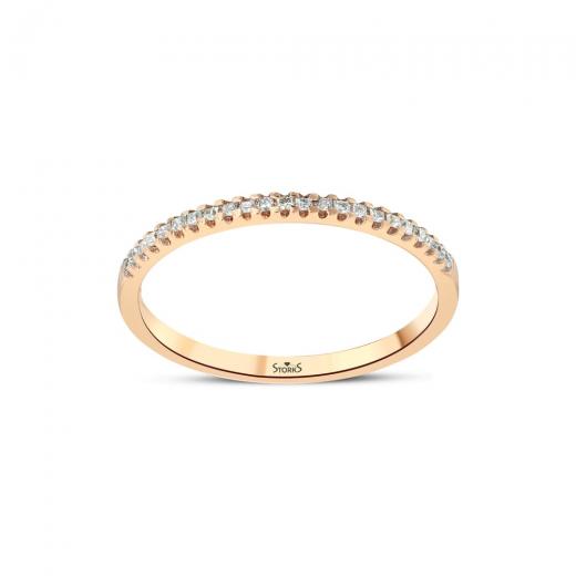 Halbrunder Diamantring mit 0,14 ct.